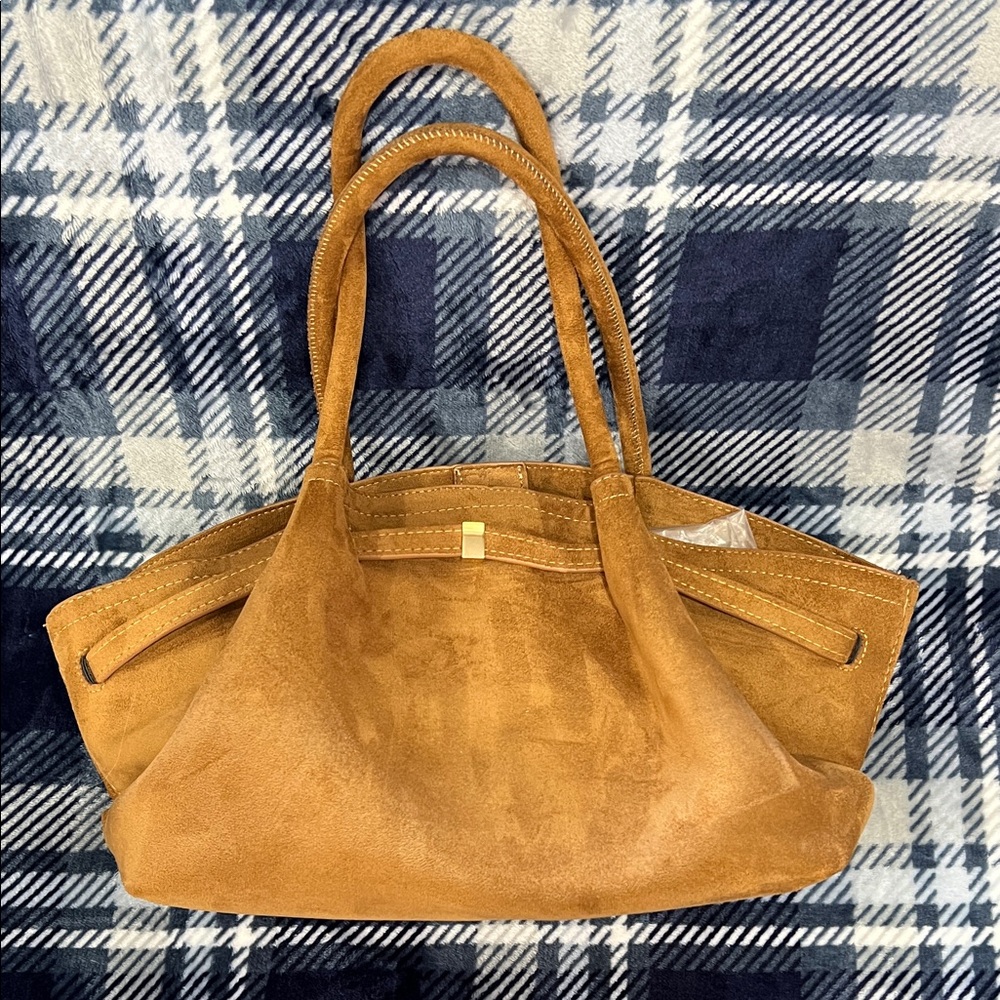 Elegant Tan Suede Women's Bag